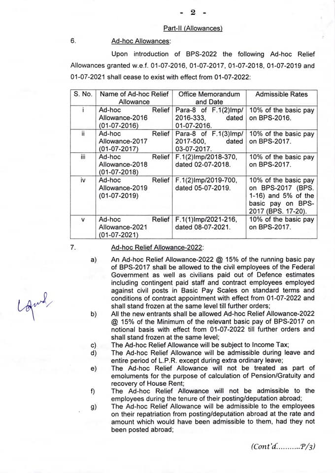 Notification Revised 2022 Base Salary Scales and Allowances Federal Government